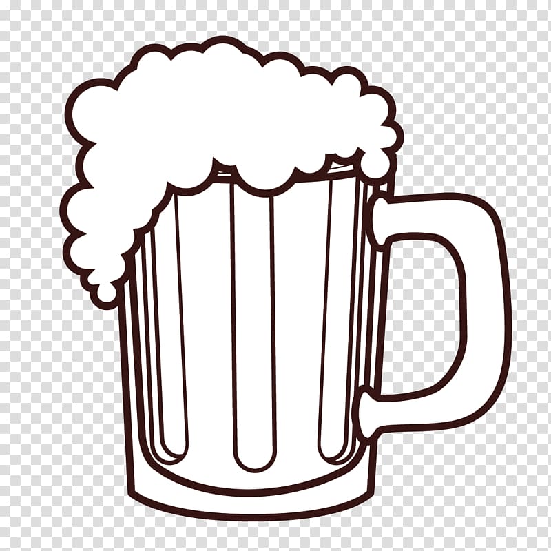 brown mug illustration, Beer Coffee cup Pitcher Euclidean , beer mug transparent background PNG clipart