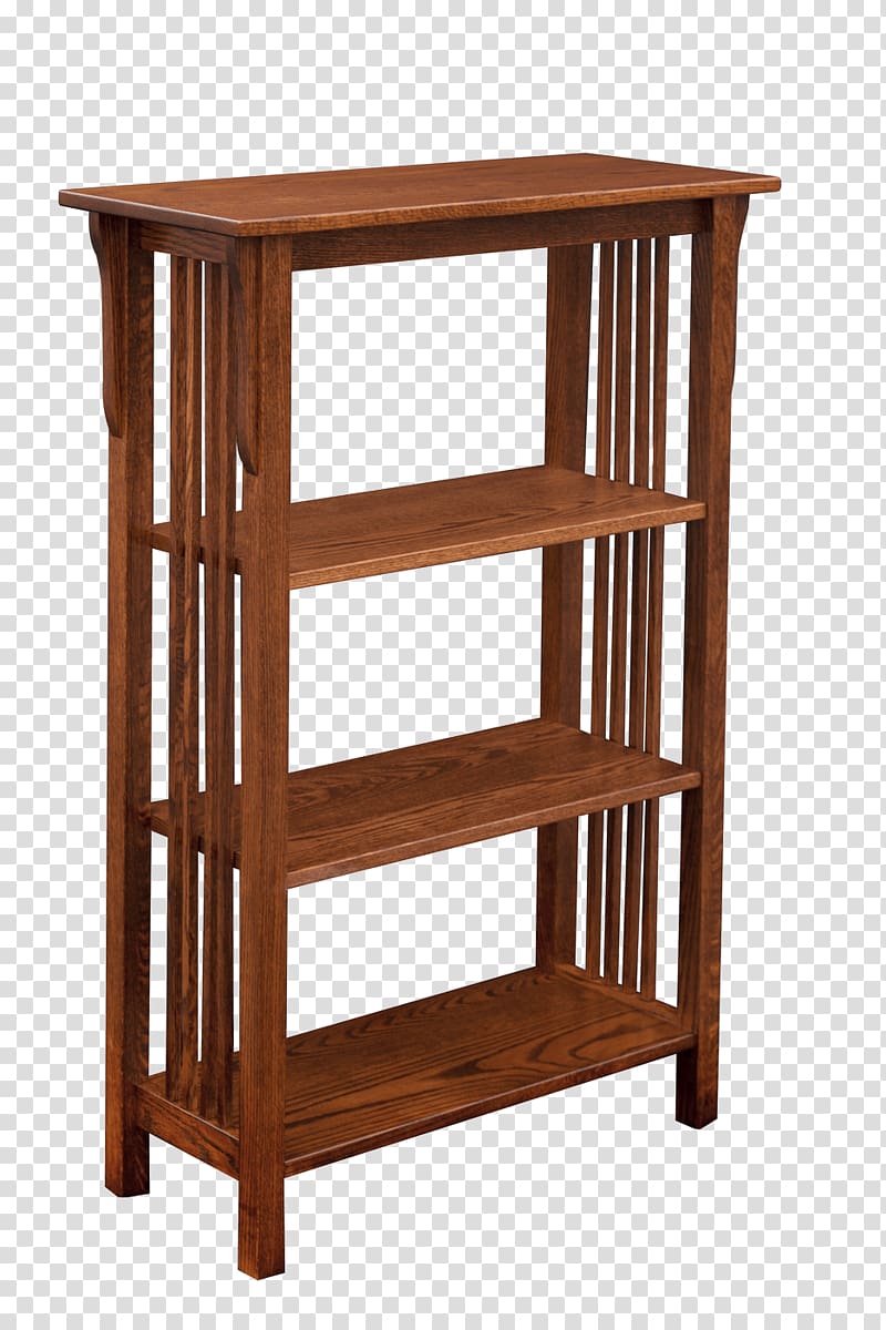 Mission style furniture Bookcase Shelf Table, bookcase transparent background PNG clipart