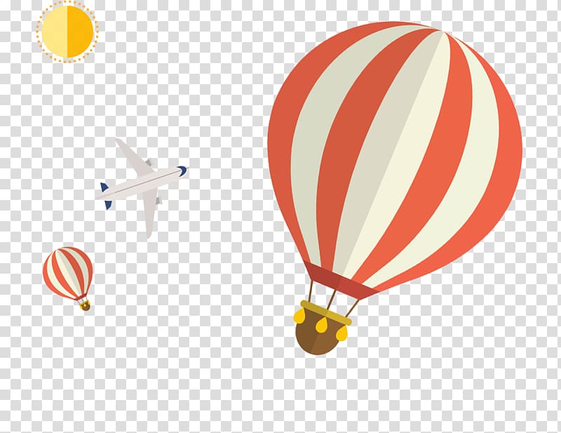 Hot air ballooning, Fresh style free transparent background PNG clipart
