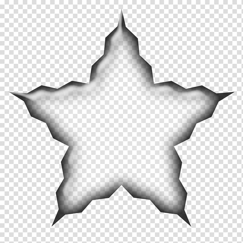 Black and white Glass, star transparent background PNG clipart