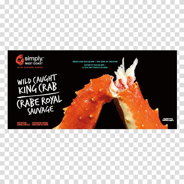 Red king crab Coldfish Seafood Company Inc Pasta salad, king Crab transparent background PNG clipart