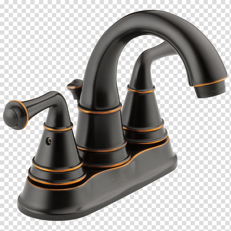 Faucet Handles & Controls Brass Peerless Oil-Rubbed Bronze 2-Handle 4-In Centerset Bathroom Sink Faucet P99790LF-OB-ECO, Brass transparent background PNG clipart