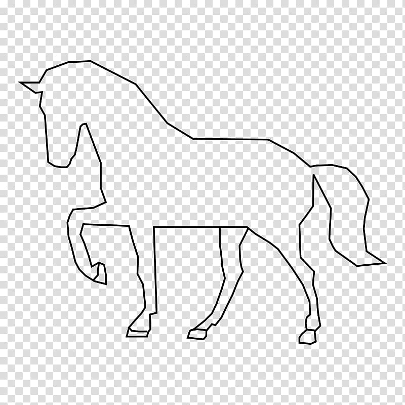 Horse Pony Silhouette , Horse Outline transparent background PNG clipart
