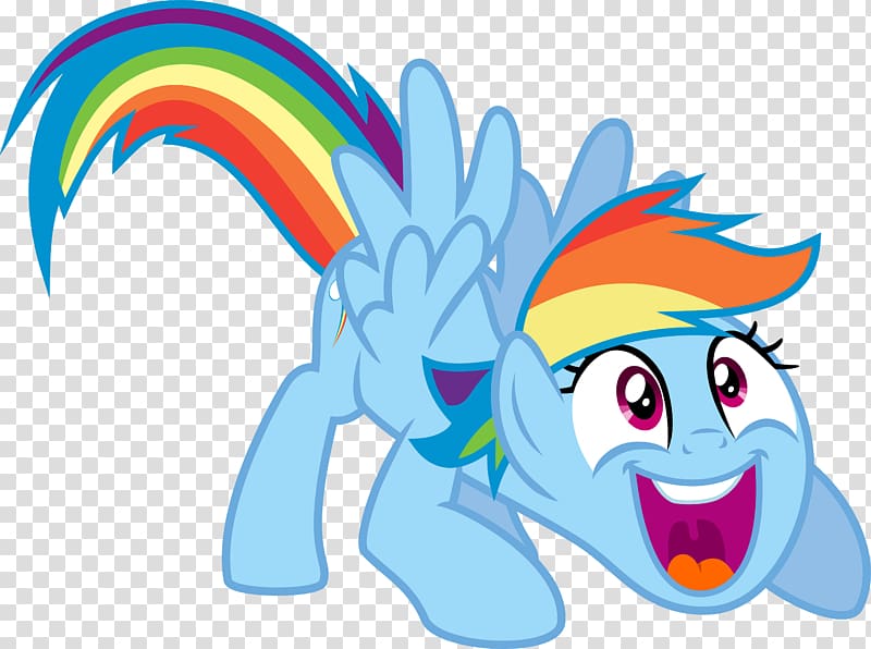 blue unicorn art, Rainbow Dash Pinkie Pie Rarity Twilight Sparkle Applejack, My Little Pony Hd transparent background PNG clipart