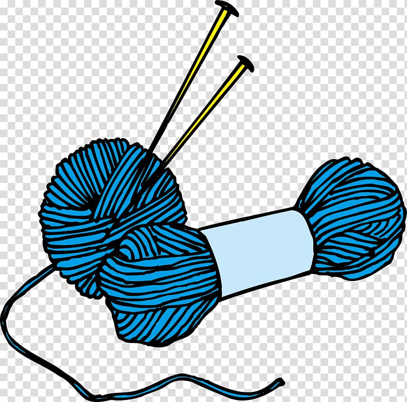 two blue yarn balls, Yarn Wool Knitting , Free to pull the wool clip transparent background PNG clipart