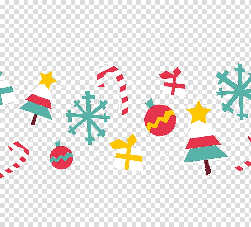 Retro Christmas background paper-cut material transparent background PNG clipart