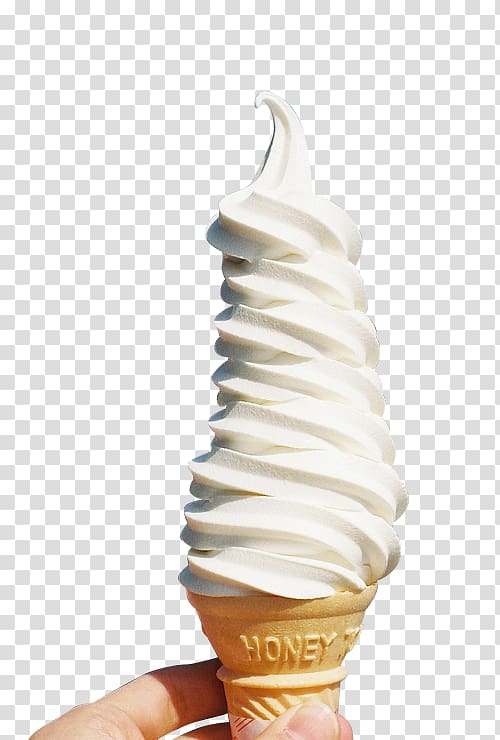 person holding white ice cream in cone, Ice Cream Cones Chocolate ice cream Bacon ice cream, ice cream transparent background PNG clipart