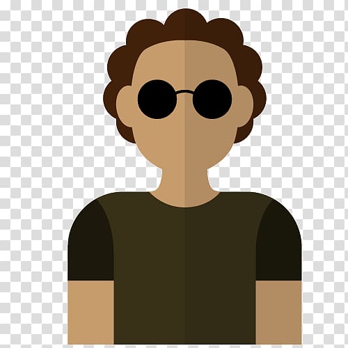Musician Cartoon Illustration, Man with glasses transparent background PNG clipart