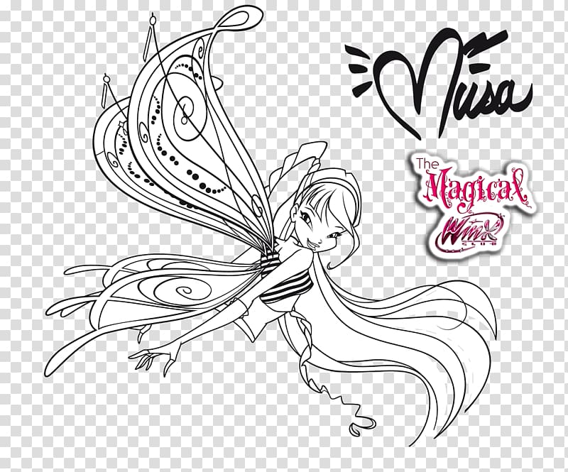 Line art Aisha Sketch, Winx Club 3d Magic Adventure transparent background PNG clipart