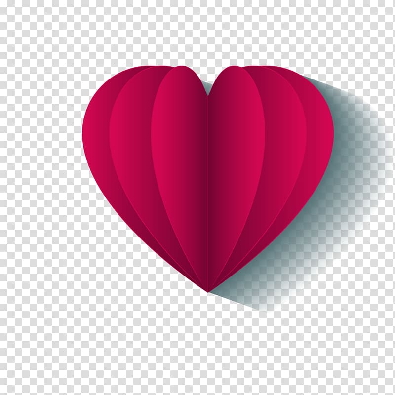Heart Magenta Valentines Day, Red paper love notes transparent background PNG clipart