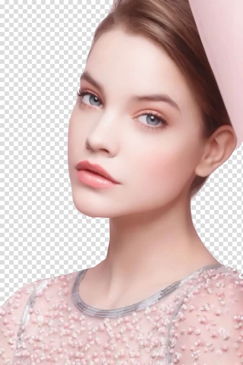 woman wearing beaded illusion neckline top, Barbara Palvin Chanel Cosmetics Eye shadow Hairstyle, Makeup cute model transparent background PNG clipart