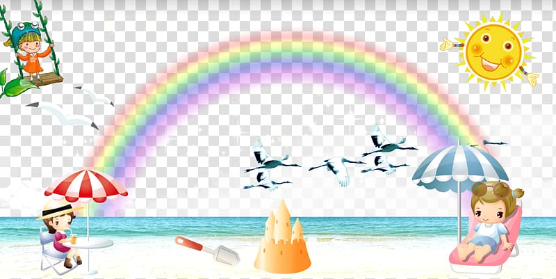 Cartoon , Rainbow Beach transparent background PNG clipart