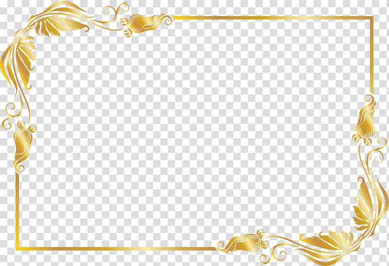 golden lines of flowers transparent background PNG clipart