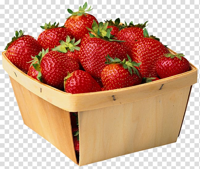 Cupcake Strawberry Food Basket, strawberry transparent background PNG clipart