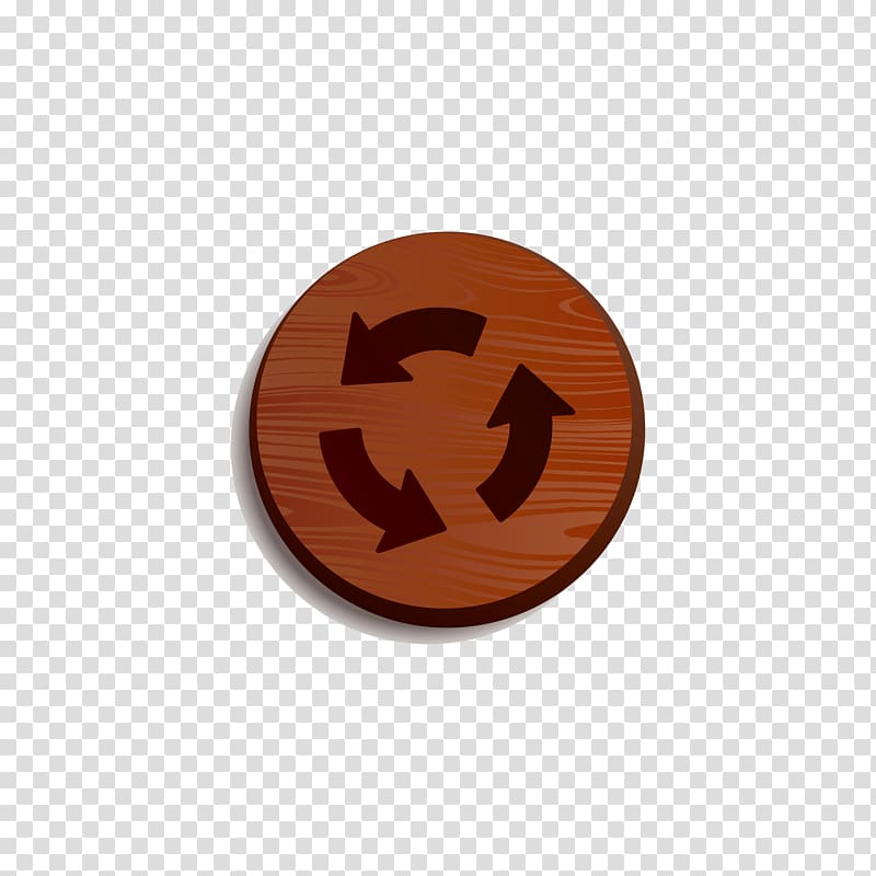 Arrow Pointer Sign Icon, Wood loop play button material transparent background PNG clipart