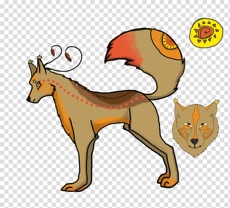 Red fox Cat Dog Canidae, wolf spirit transparent background PNG clipart