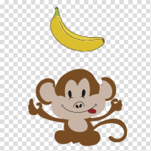 Monkey Red envelope Pattern, Eat banana transparent background PNG clipart