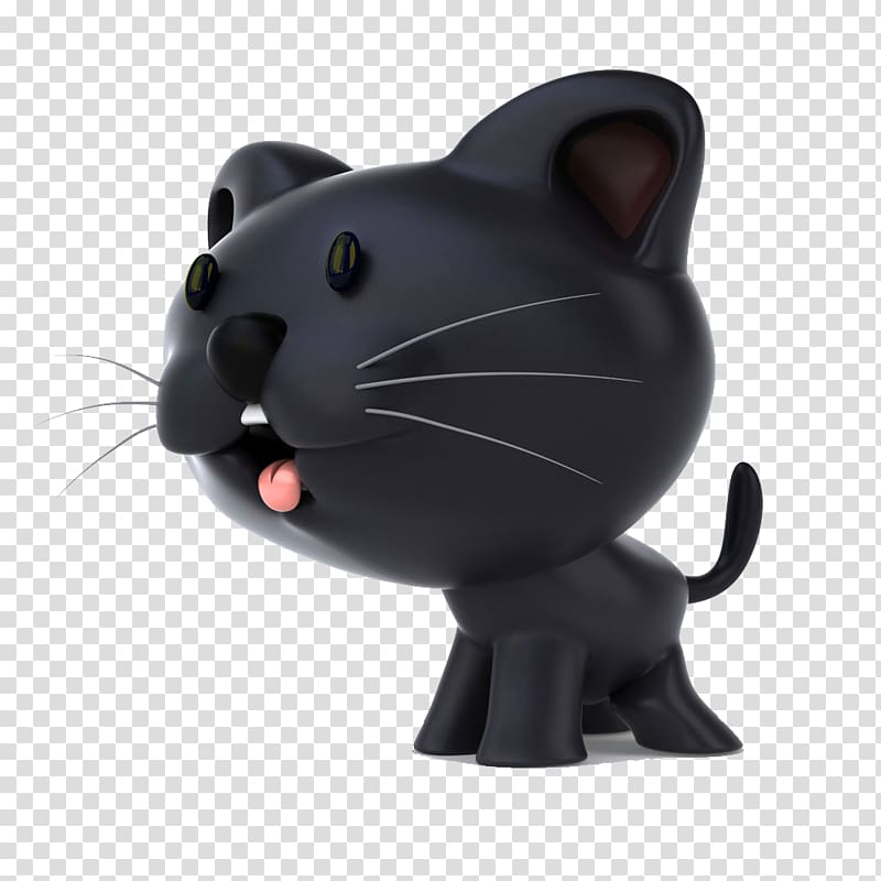 Norwegian Forest cat Black cat , Cute little black cat transparent background PNG clipart