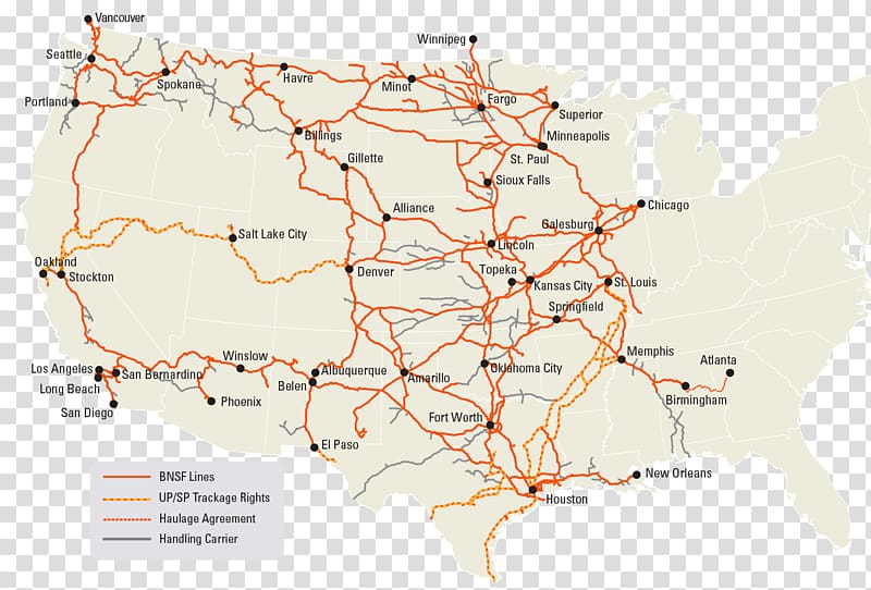 Rail transport Map BNSF Railway Clovis Oklahoma, severe winter transparent background PNG clipart