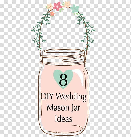 Mason jar Wedding Ball Corporation Glass, bridal shower transparent background PNG clipart