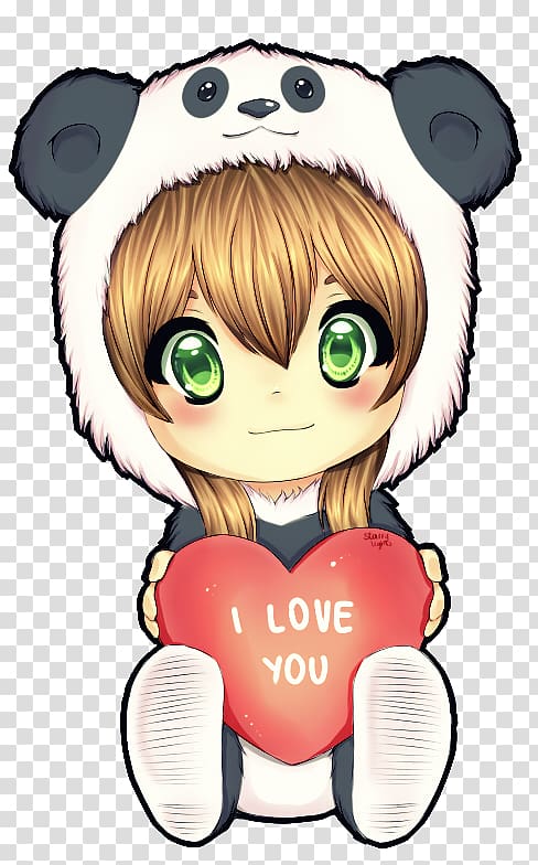 Cute Panda Kawaii Chibi Hand drawn Illustration | Poster