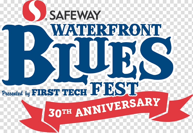 Waterfront Blues Festival Portland Logo, 30th Anniversary transparent background PNG clipart