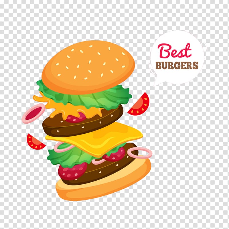 Cheeseburger Fast food Whopper Hamburger Veggie burger, junk food transparent background PNG clipart