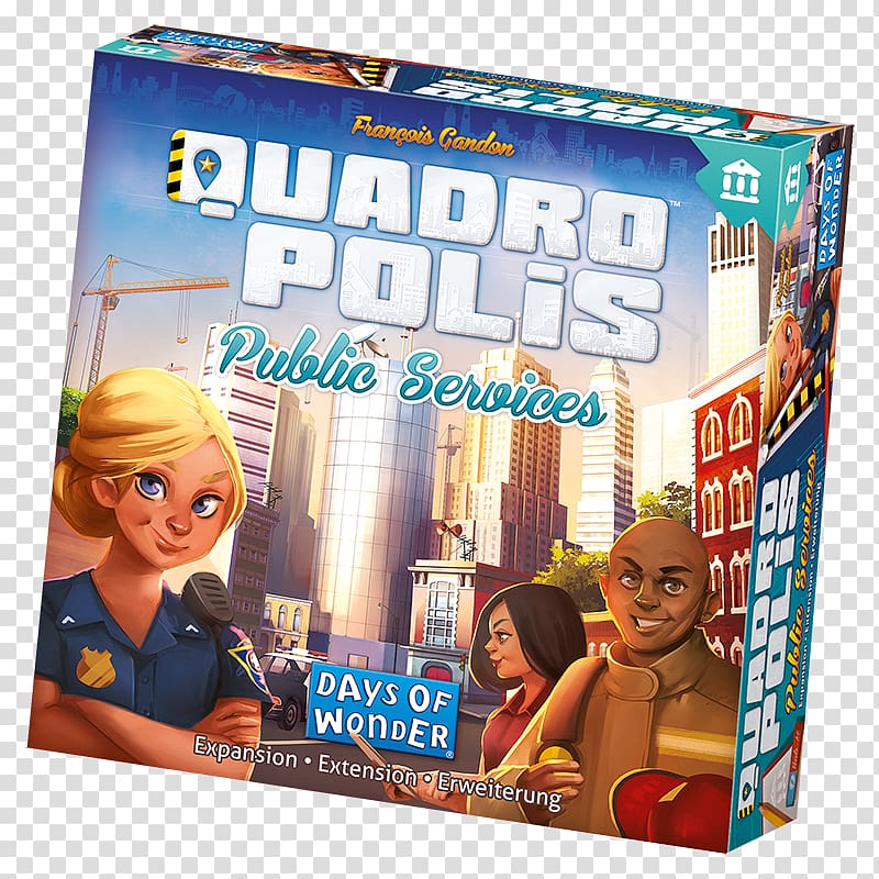 Days of Wonder Quadropolis Public service Board game, coming soon 3d transparent background PNG clipart