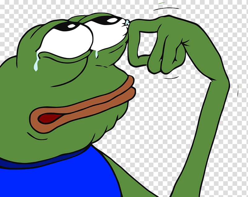 Pepe the Frog Internet meme Crying, feel in place transparent background PNG clipart