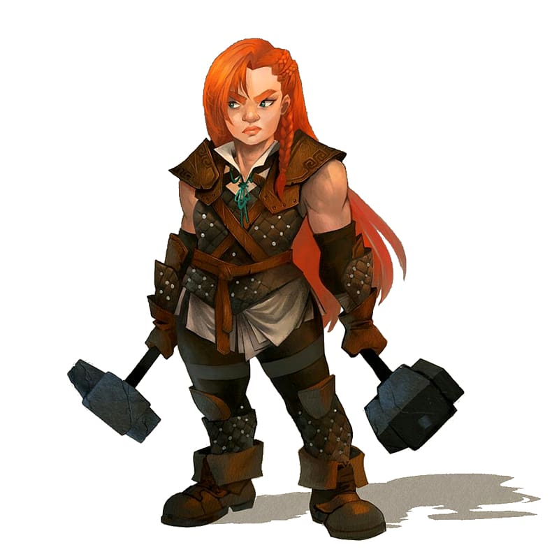 Dungeons & Dragons Pathfinder Roleplaying Game d20 System Dwarf Female, Dwarf transparent background PNG clipart