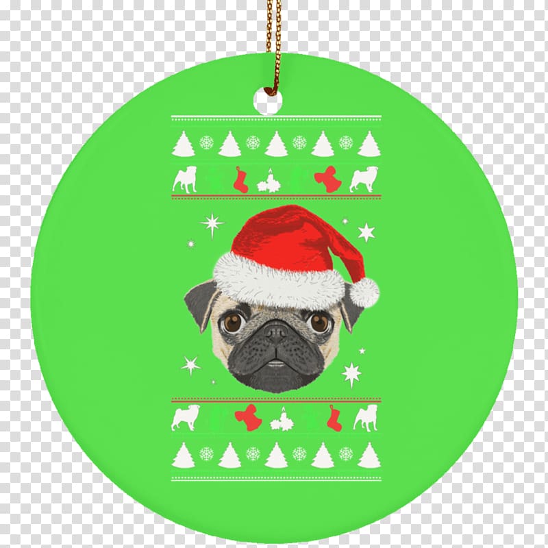 Pug Hoodie T-shirt Christmas ornament Christmas jumper, christmas pug mug transparent background PNG clipart