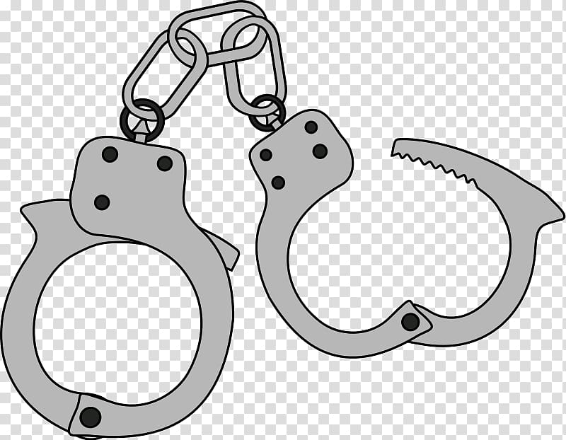 gray handcuff , Handcuffs Free content Police , Handcuffing transparent background PNG clipart