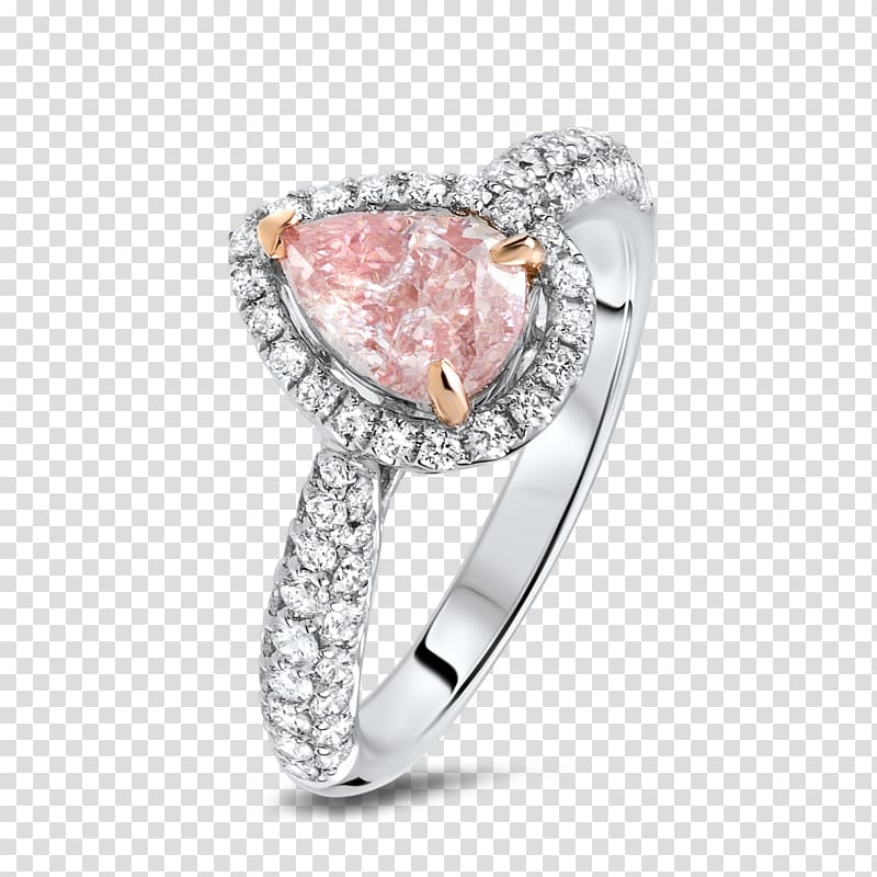Pink diamond Engagement ring Carat, diamond transparent background PNG clipart