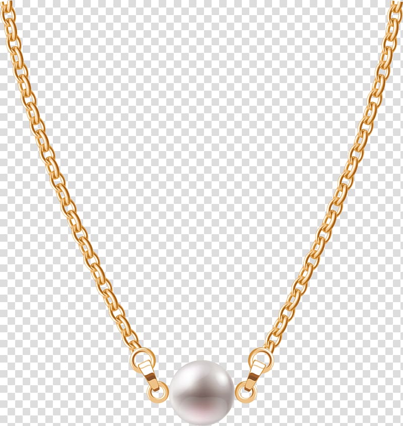 pearl pendant necklace, Chain Sterling silver Necklace Pendant, Necklace transparent background PNG clipart