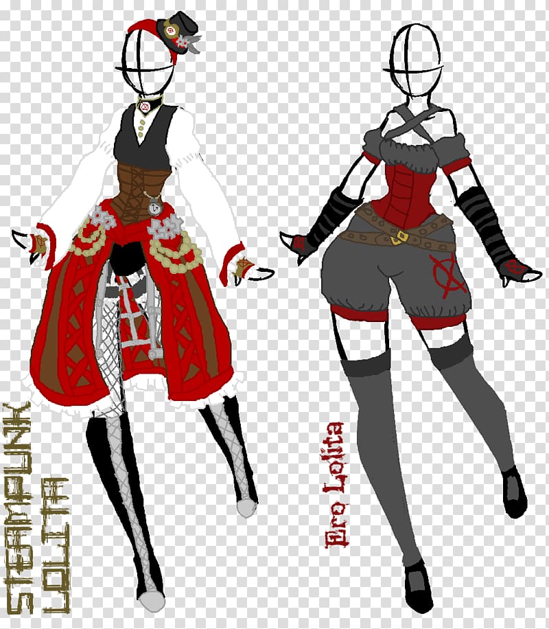 Lolita fashion Clothing Dress Doll Drawing, hellboy transparent background PNG clipart