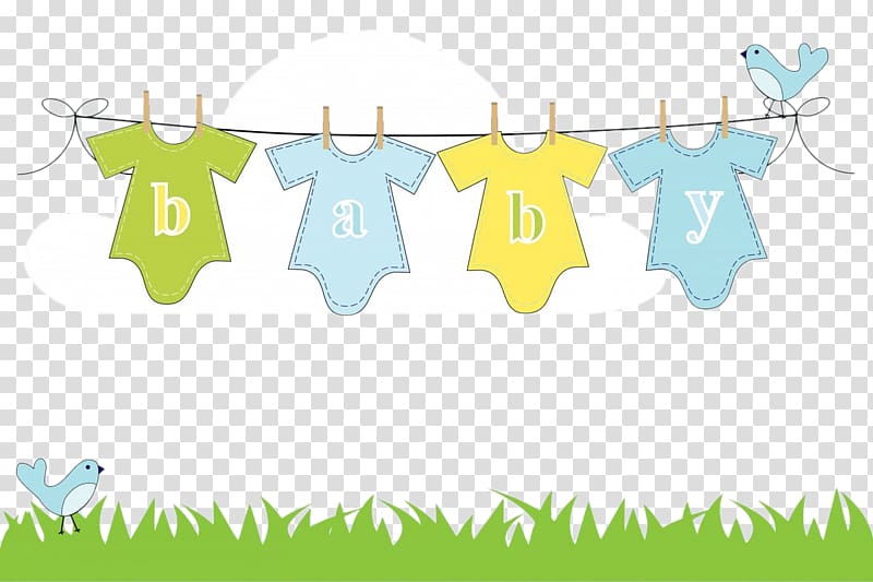 baby clothes hanging on clothes hanger, Infant clothing Infant clothing Children\'s clothing , Hand-painted dry clothes transparent background PNG clipart