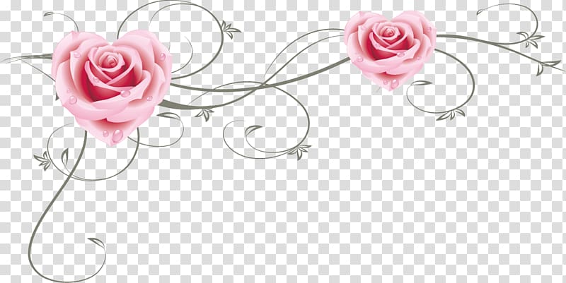 heart-shaped pink rose flowers illustration, Garden roses Beach rose Pink Vecteur, Pink roses transparent background PNG clipart