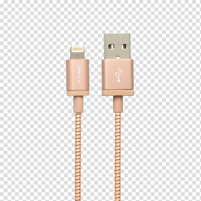 Electrical cable IPhone 8 Plus Lightning Battery charger Gold, rose gold glitter transparent background PNG clipart