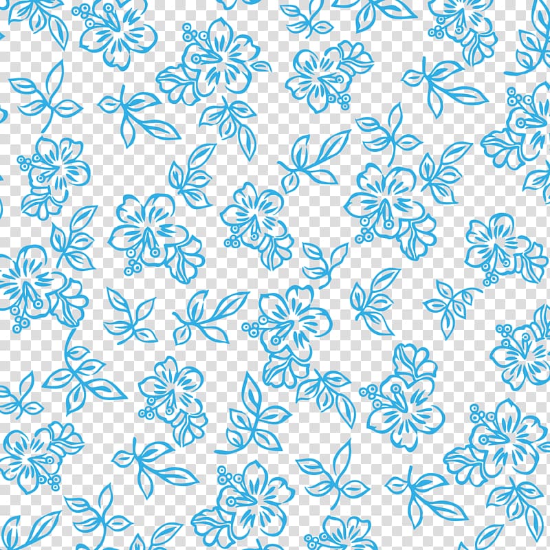 blue flower pattern transparent background PNG clipart