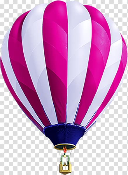 Hot air ballooning, Red hot air balloon transparent background PNG clipart