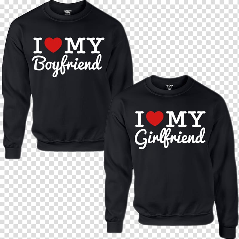 T-shirt Hoodie Boyfriend Girlfriend Love, T-shirt transparent background PNG clipart