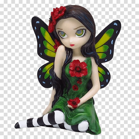 Fairy riding Figurine Strangeling: The Art of Jasmine Becket-Griffith Pixie, hand-painted puppy transparent background PNG clipart