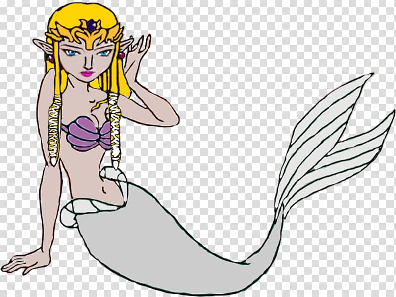 Ariel Princess Zelda The Legend of Zelda: Ocarina of Time Mermaid Fairy, Mermaid transparent background PNG clipart