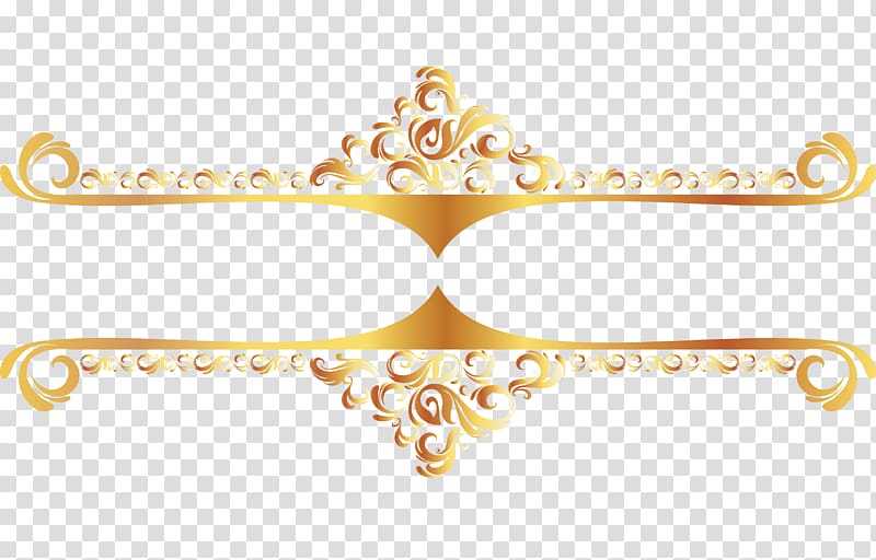 gold color illustration, Euclidean , Continental Gold Line border transparent background PNG clipart