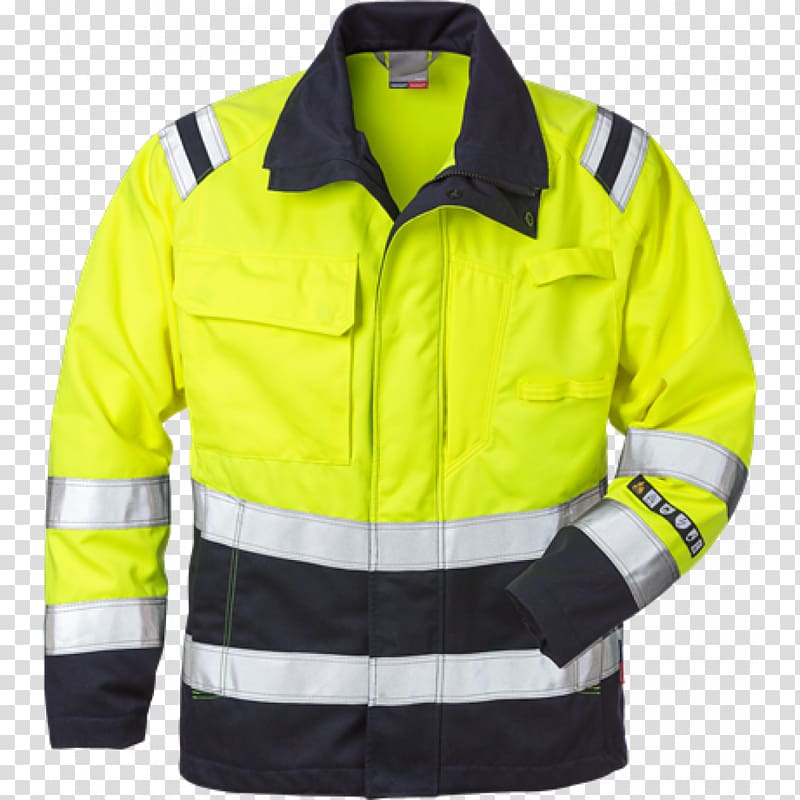 High-visibility clothing Jacket Workwear Personal protective equipment Pocket, jacket transparent background PNG clipart