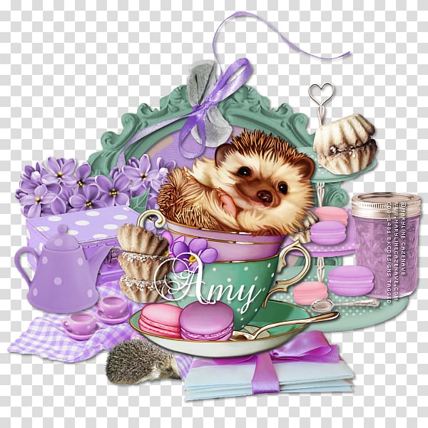 Food Gift Baskets Tile Hedgehog Ceramic Animal, tea time transparent background PNG clipart
