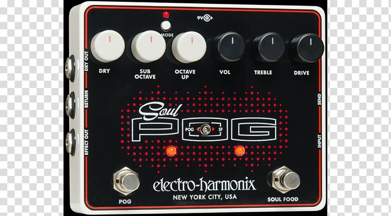 Effects Processors & Pedals Electro-Harmonix Soul POG Distortion Electro-Harmonix Nano POG, guitar transparent background PNG clipart