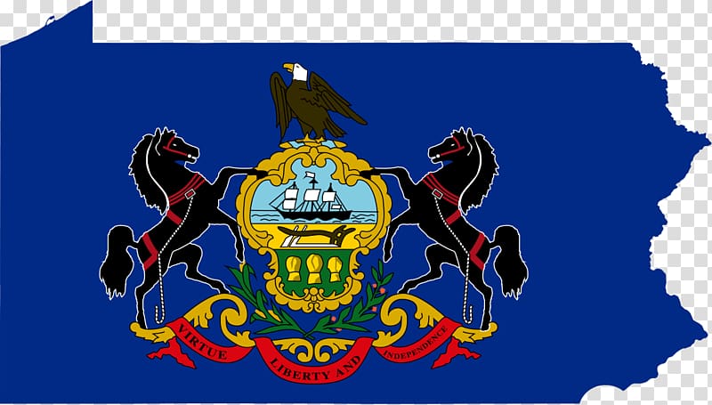 Flag and coat of arms of Pennsylvania Map, Flag transparent background PNG clipart