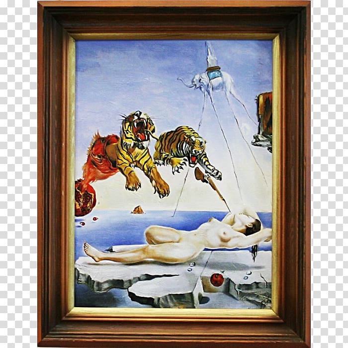 Dream Caused by the Flight of a Bee Around a Pomegranate a Second Before Awakening Landscape Near Figueras Figueres Dali: The Paintings Swans Reflecting Elephants, Gustav Klimt transparent background PNG clipart