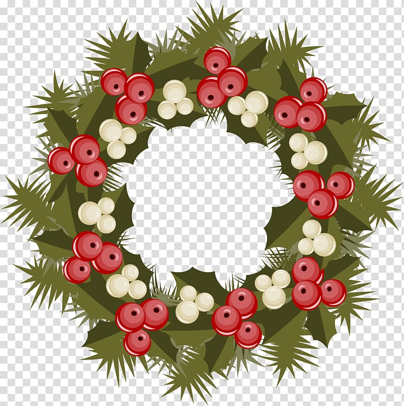 Kissing bough Christmas ornament Wreath, creative christmas wreath transparent background PNG clipart
